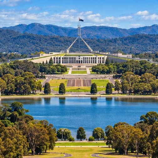 Canberra, ACT — editorial illustration, not a photograph