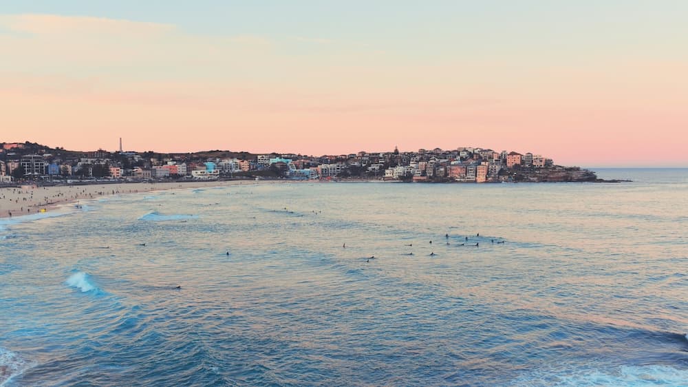 Bondi Beach at dusk — from the Just Australia website